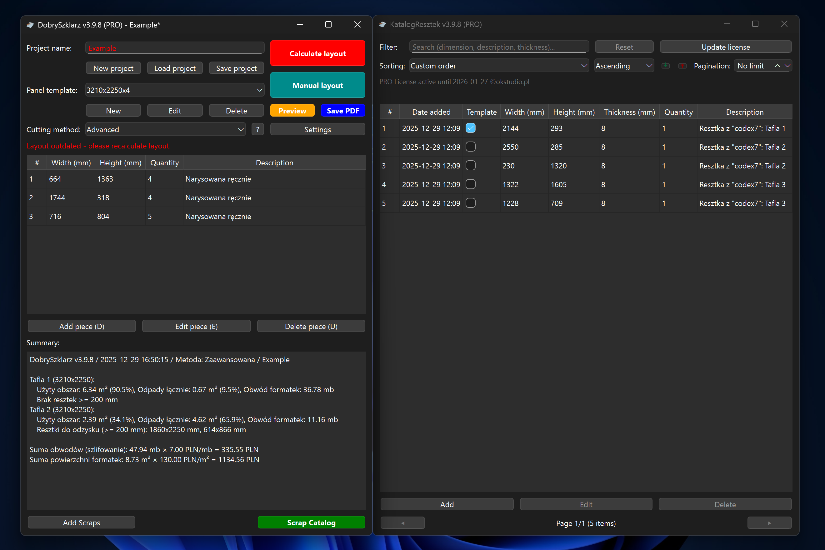 Scrap Inventory View